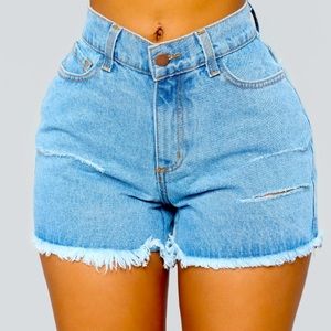 Fashion Nova All The Time High Rise Denim Shorts